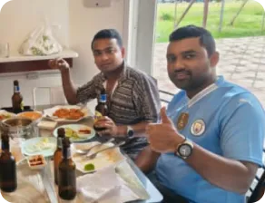 Guests enjoying meal